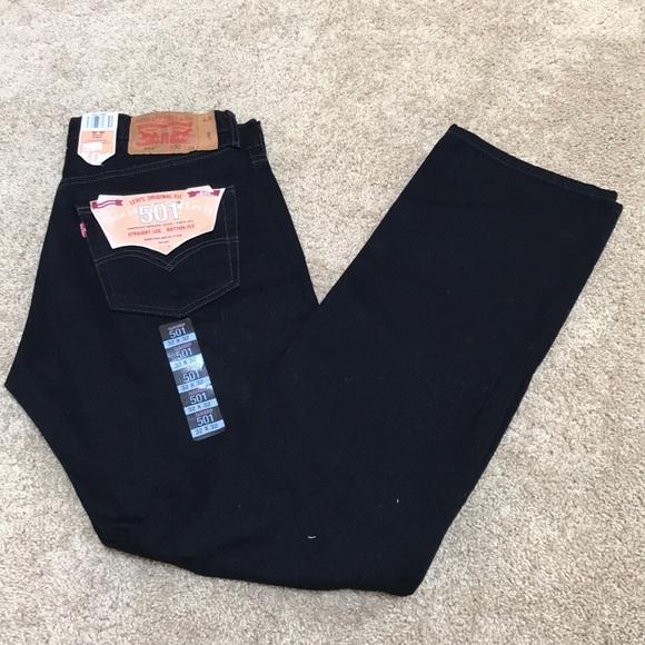 NWT! LEVI'S men’s 32/32 black straight leg jeans - Picture 8 of 8
